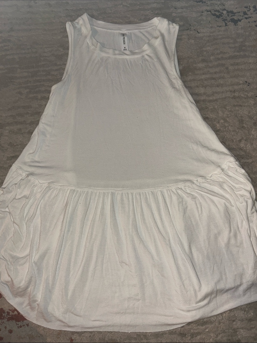Zenana Outfitters White Sleeveless Peplum Tank